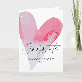 Gefeliciteerd Trouw Verlovingscadeau Hart Kaart