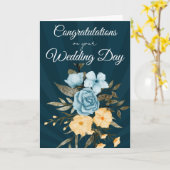 Gefeliciteerd trouwdag kaart (Gele Bloem)