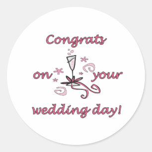 Gefeliciteerd Trouwdag Ronde Sticker