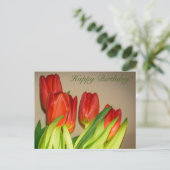 Gefeliciteerd! Tulpen Ansichtkaart Briefkaart (Staand voorkant)