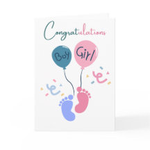 Gefeliciteerd Tweeling Jongen en Meisje Cute Baby