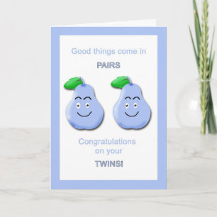 Gefeliciteerd Twin Boys Kaart