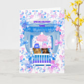 Gefeliciteerd Twins Wenskaart Kaart (Gele Bloem)