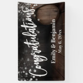 Gefeliciteerd Typografie, Houtsklare loop en Licht Spandoek (Verticaal)