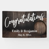 Gefeliciteerd Typografie, Wooden Barrel Spandoek (Horizontaal)