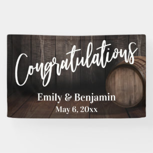 Gefeliciteerd Typografie, Wooden Barrel Spandoek