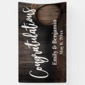 Gefeliciteerd Typografie, Wooden Barrel Spandoek (Verticaal)