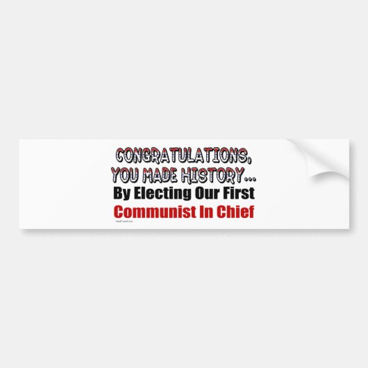 Gefeliciteerd, u hebt gekozen voor een communist i bumpersticker (Voorkant)