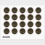 GEFELICITEERD UITstekend WERK, (BEWERKBAAR) Ronde Sticker (Vel)