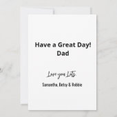 Gefeliciteerd Vader, je bent een schat Kaart (Achterkant)