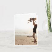 Gefeliciteerd vader kaart op het strand (Voorkant)