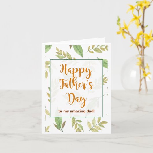 Gefeliciteerd Vaderdag aan mijn geweldige vader we Kaart (Gele Bloem)