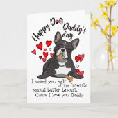 Gefeliciteerd Vaderdag kaart van je Franse Bulldog (Gele Bloem)