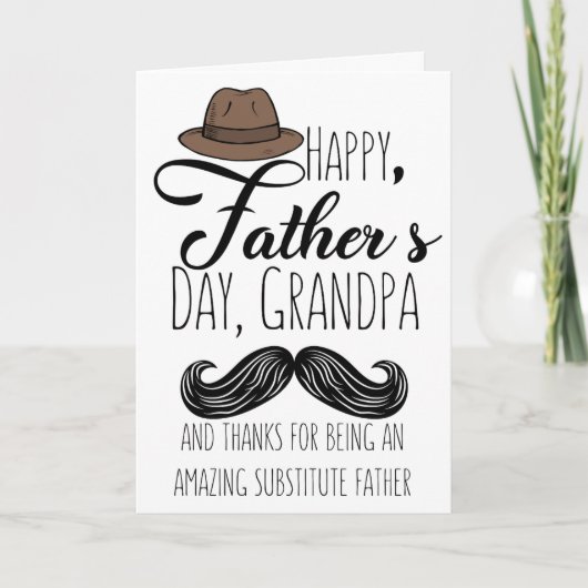 Gefeliciteerd Vaderdag kaart voor Opa Grootvader (Voorkant)