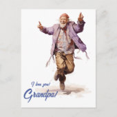 Gefeliciteerd Vaderdag Persoonlijk.  Briefkaart (Voorkant)