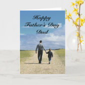 Gefeliciteerd Vaderdag Vader en Zoon Kaart (Gele Bloem)