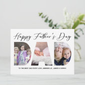 Gefeliciteerd Vaderdag | Vaderdag foto Feestdagenkaart (Staand voorkant)