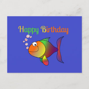 Gefeliciteerd van Bubbles de Vis Briefkaart