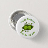 Gefeliciteerd van de coole Twin Peas In A Pod Ronde Button 3,2 Cm (Voorkant /achterkant)