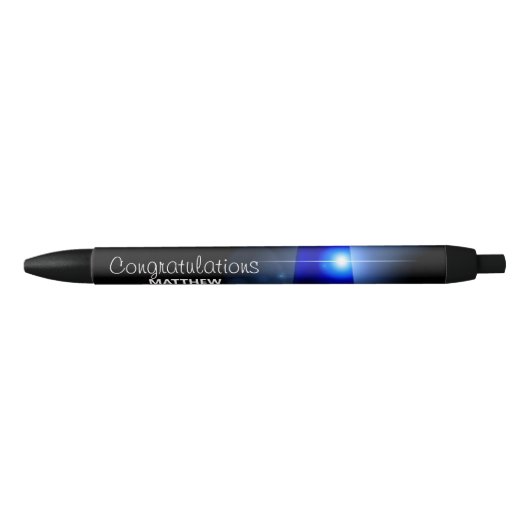 Gefeliciteerd van de politie met Blue Siren Zwarte Inkt Pen (Voorkant)