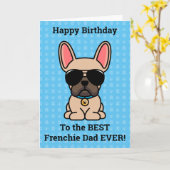 Gefeliciteerd van Dog Light Fawn Franse Bulldog Kaart (Gele Bloem)