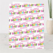 Gefeliciteerd van ons allemaal Kleurrijke kaarsen Kaart (Achterkant)