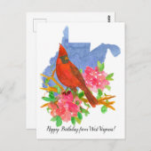 Gefeliciteerd van West Virginia Cardinal Flowers Briefkaart (Voorkant / Achterkant)