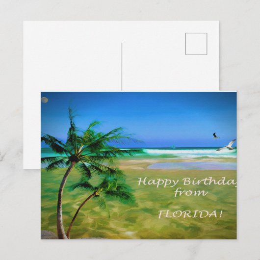 Gefeliciteerd vanuit Florida Briefkaart (Voorkant / Achterkant)