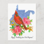 Gefeliciteerd vanuit West Virginia Cardinal Flower Briefkaart (Voorkant)