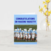 Gefeliciteerd Varsity Football wenskaart Kaart (Gele Bloem)