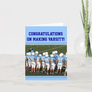 Gefeliciteerd Varsity Football wenskaart Kaart