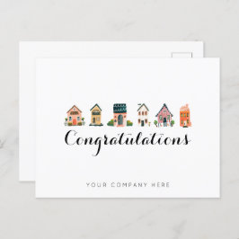 Gefeliciteerd vastgoed nieuwe huiseigenaar briefkaart