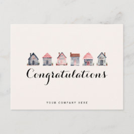 Gefeliciteerd vastgoed nieuwe huiseigenaar briefkaart
