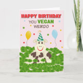Gefeliciteerd Vegan Weirdo Kaart (Voorkant)