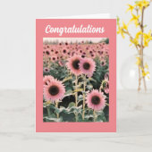 ** GEFELICITEERD" VELD VAN ZONNEBLOEMEN KAART (Gele Bloem)