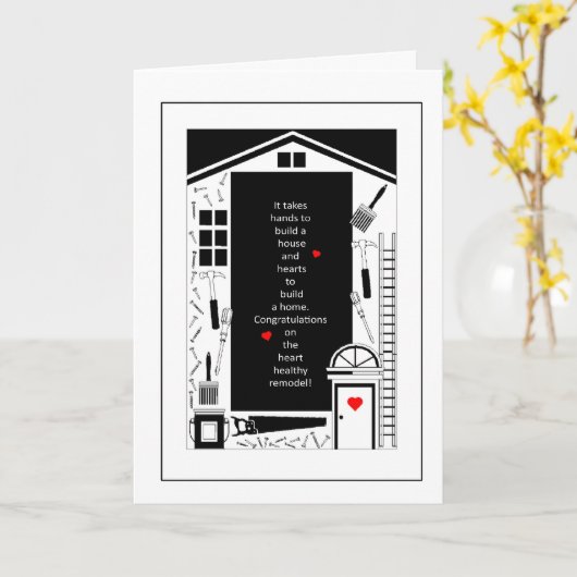 Gefeliciteerd - verbouwing woning kaart (Gele Bloem)