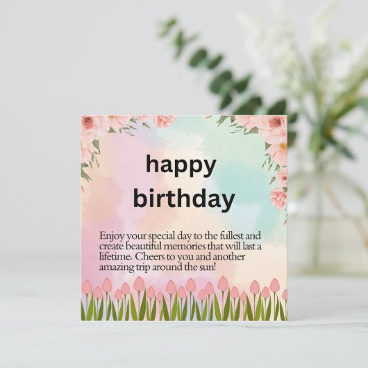 Gefeliciteerd verjaardag (Staand voorkant)