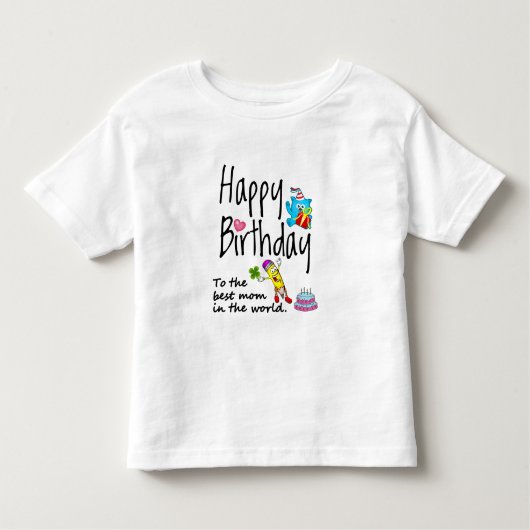 Gefeliciteerd verjaardag aan de beste moeder van d kinder shirts (Voorkant)