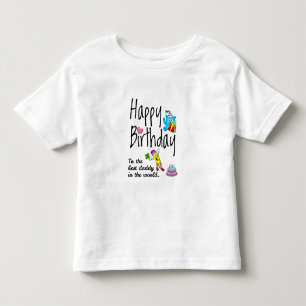 Gefeliciteerd verjaardag aan de beste papa in de w kinder shirts