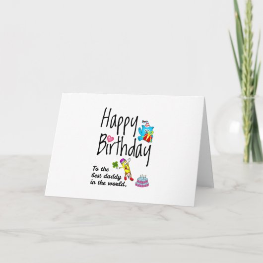 Gefeliciteerd verjaardag aan de beste papa van de  kaart (Voorkant)