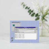 Gefeliciteerd Verjaardag Aangepaste Windows 95 Com Briefkaart (Staand voorkant)