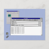 Gefeliciteerd Verjaardag Aangepaste Windows 95 Com Briefkaart (Voorkant)