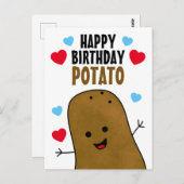 Gefeliciteerd Verjaardag Aardappel Briefkaart (Voorkant / Achterkant)