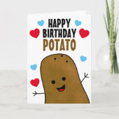 Gefeliciteerd Verjaardag Aardappel  Kaart (Voorkant)