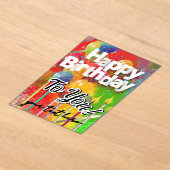 Gefeliciteerd verjaardag   acryl uitnodigingen (Laagn)