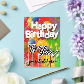 Gefeliciteerd verjaardag   acryl uitnodigingen (Insitu (Huwelijk))