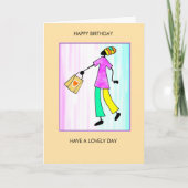 Gefeliciteerd Verjaardag, Afrikaanse Mode Dame Kaart (Voorkant)