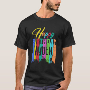 Gefeliciteerd Verjaardag Ayden Gepersonaliseerde N T-shirt