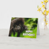 Gefeliciteerd verjaardag | Baby berggorilla Kaart (Gele Bloem)
