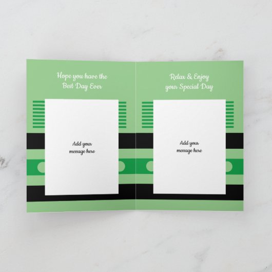 Gefeliciteerd verjaardag beste opa groen en zwart kaart (Binnen)